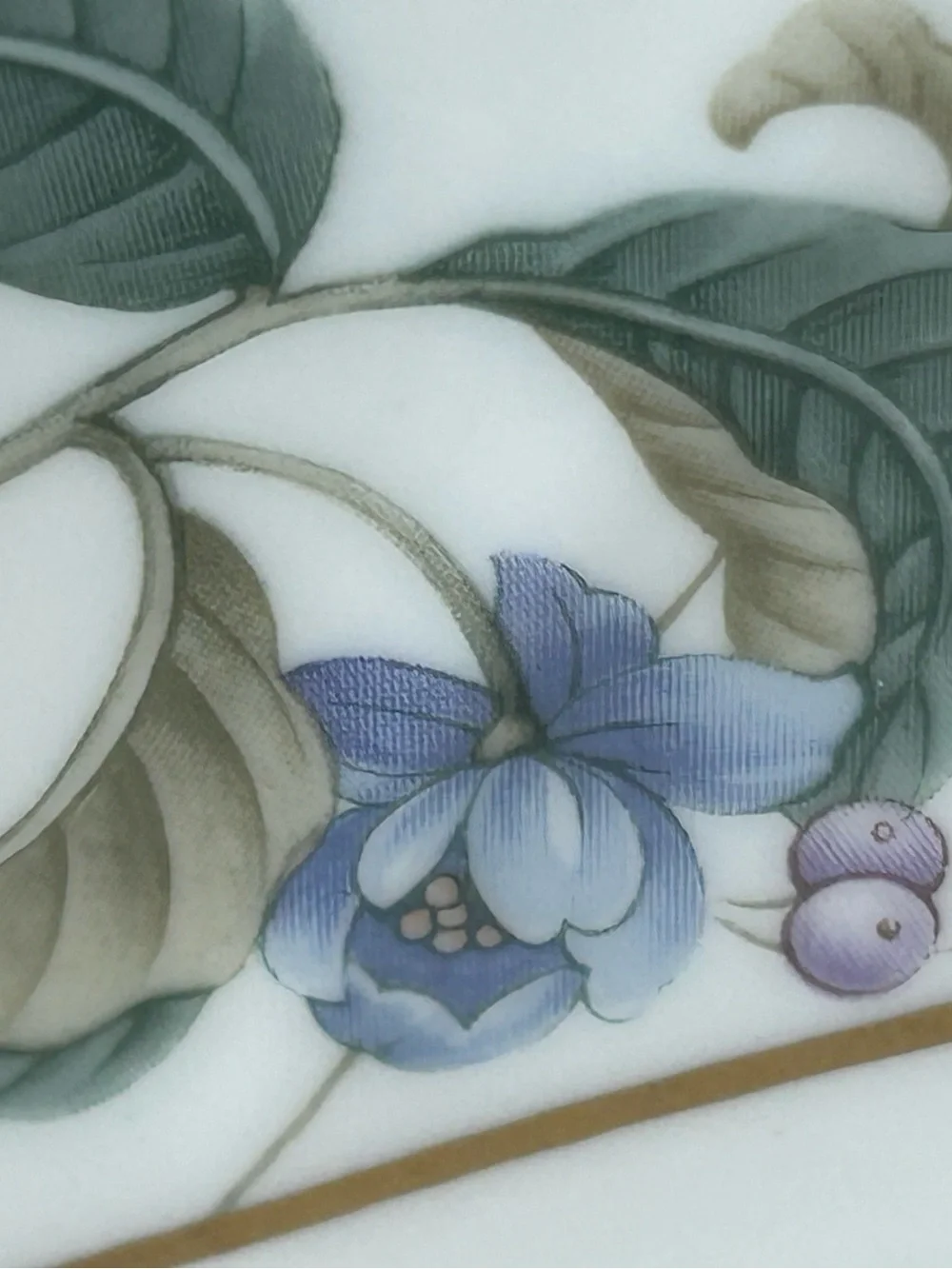 NORITAKE LA PRADA 4703 Bone China Oval Serving Bowl Gold Scalloped Cream Floral